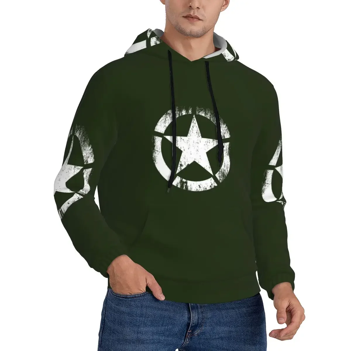 America Army Military Star Hoodies Hip Hop Pullover Autumn Winter Men Women Sweatshirts Long Sleeve Tops
