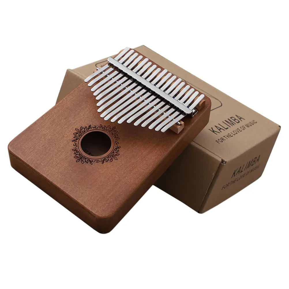 

1pc 17 Keys Finger Piano Wooden Metal Smooth Surface Portable Kalimba Musical Instrument Gift for Child Beginner Thumb Piano