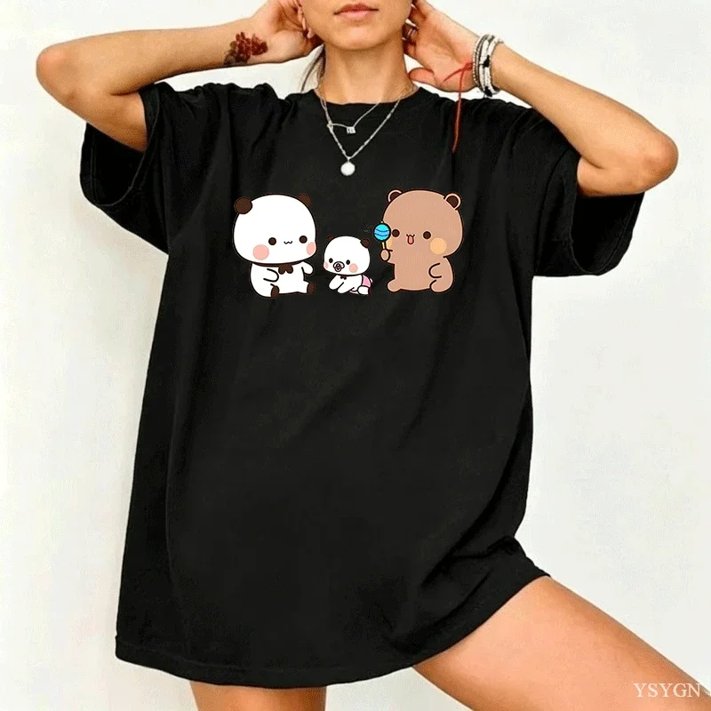 Bubu Dudu T Shirt Women Comic Designer Anime Top Girl Graphic Funny Clothes Fashion Harajuku Kawaii T-shirt Women's Y2K Clothing