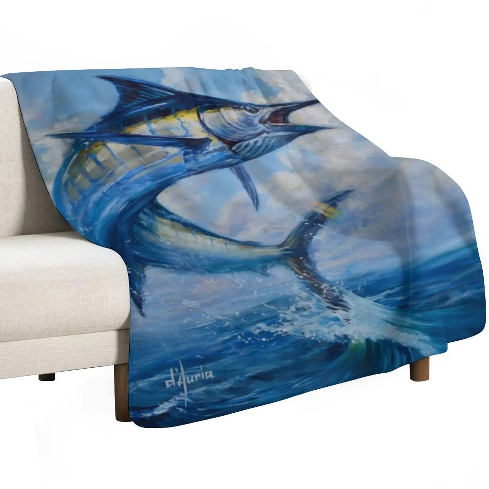Antigua Marlin Throw Blanket Comforter Hair Plaid on the sofa for babies Decorative Throw Thermals For Travel Blankets
