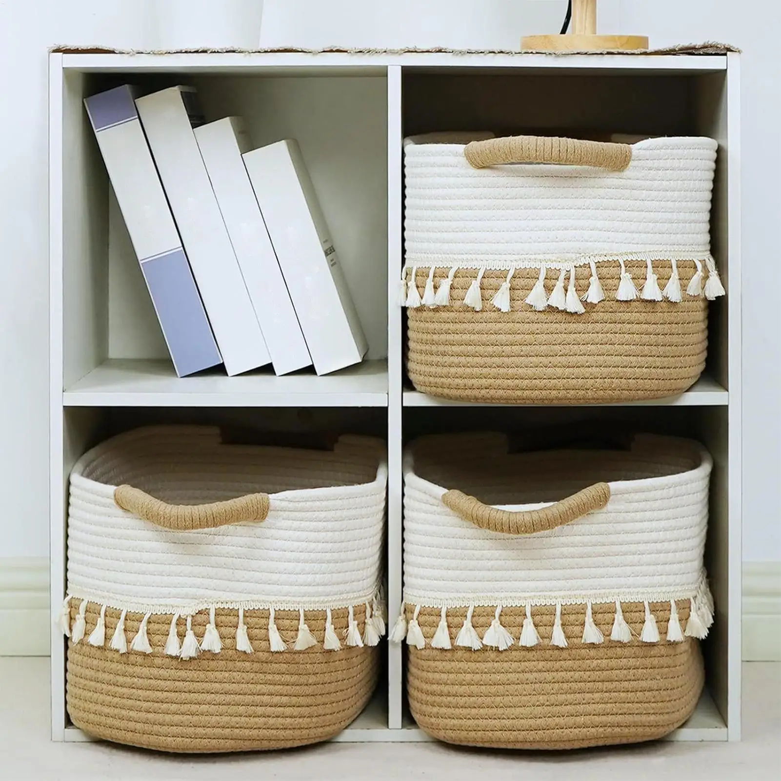 

Корзина для белья, организация дома и хранение, детские корзины для хранения игрушек, хлопковая веревка, тканый органайзер для мелочей