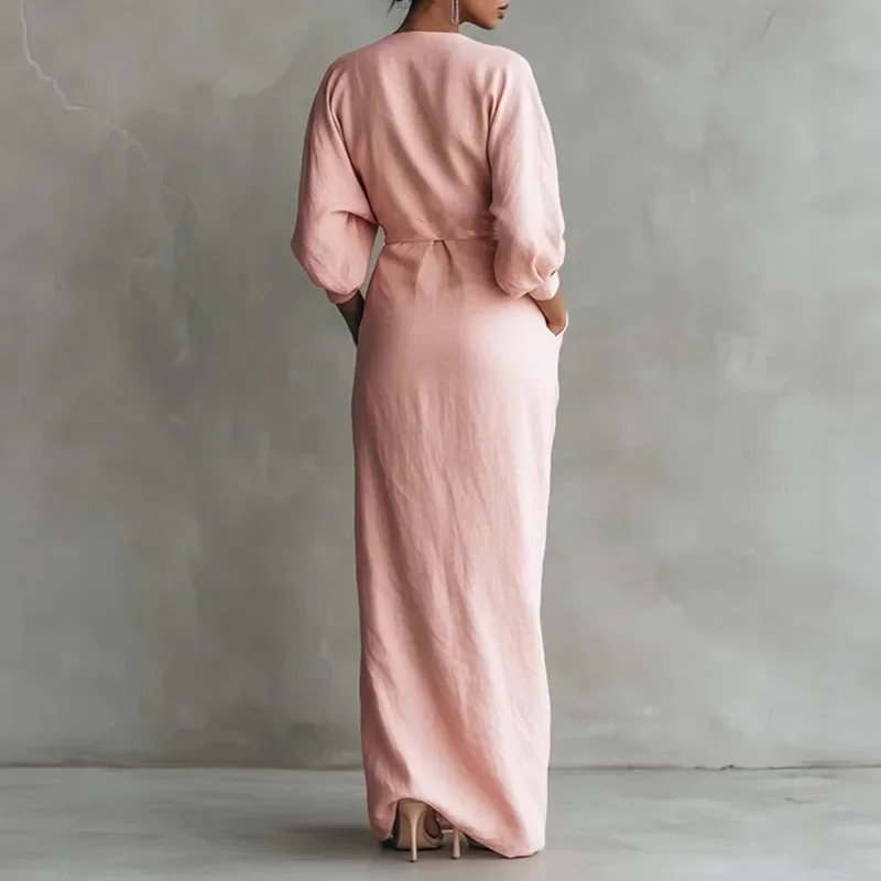 Vestido Largo Maxi Elegante Mujer Primavera - usage example
