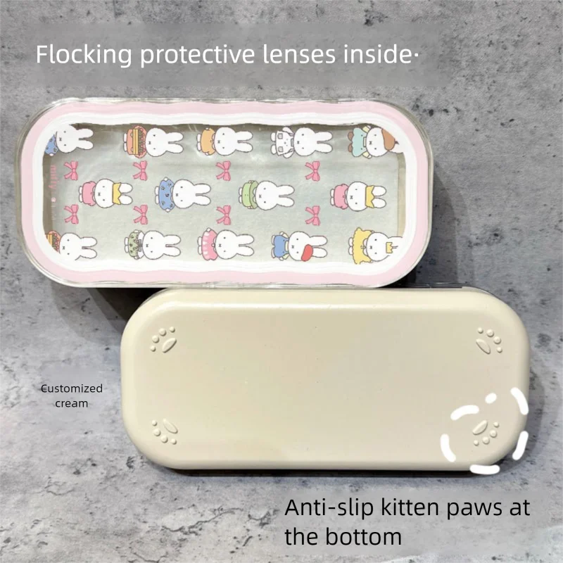 جديد Kawaii ميفي نظارات حافظة الكرتون ميفي أرنب موجة نظارات صندوق تخزين Ins الإبداعية Kawaii المحمولة للطلاب هدية #2