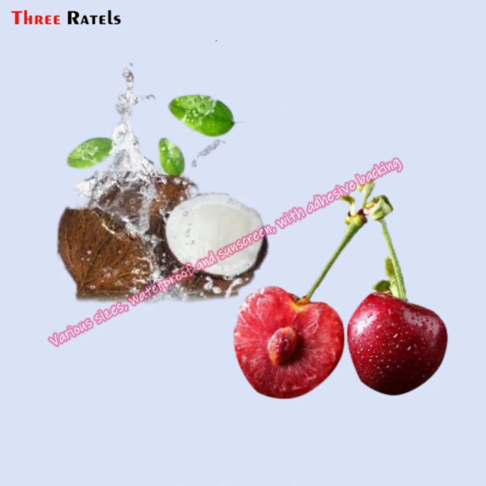 Three Ratels M854 Fresh Fruit Stickers and Decals Wall Art Stickers Home Decoration  Waterproof Decals Deco