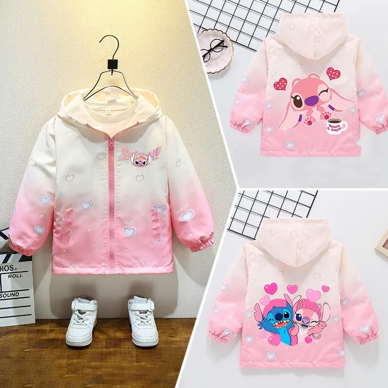 2024 neue Stich Jacke Frühling Herbst Mode Kleidung Mädchen Baby Anime Cartoon Süße Atmungsaktive Freizeit Mäntel Kinder Geburtstag Geschenk