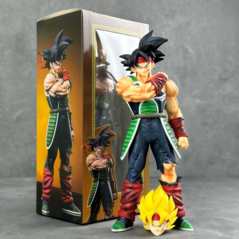 24.5cm Anime Dragon Ball Z Burdock Action Figure with Two Heads Manga DBZ Figurine Toys GK Statue Model Ornament Peripheral Gift