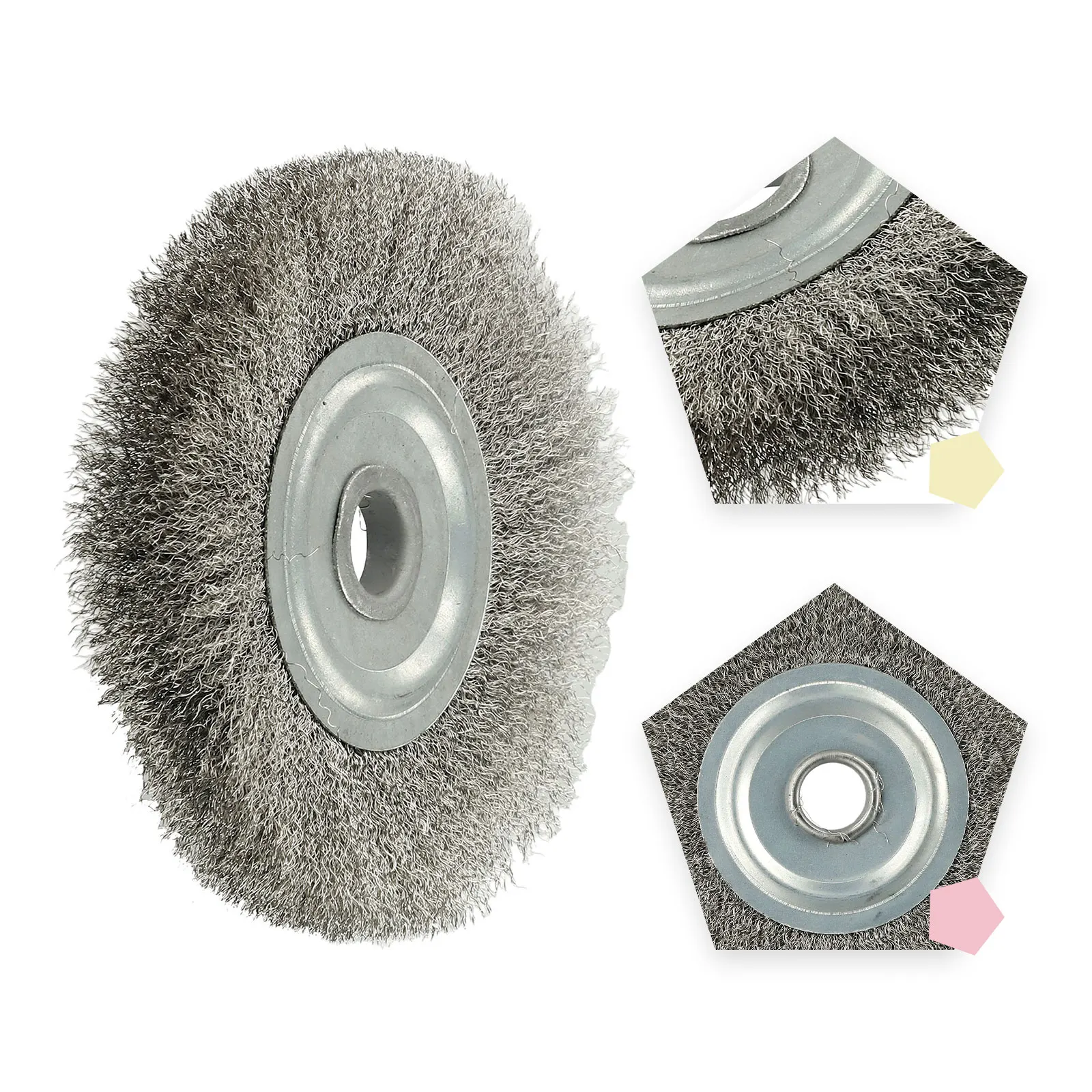 

5\\\\\\\\\\\\\\\" 125mm Crimped Stainless Steel Wire Wheel Brush For Bench Grinder Rust For Removal Polishing Tools Accessories