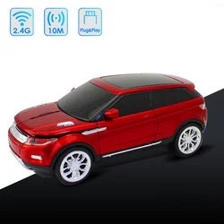 Ergonomiczna bezprzewodowa mysz 2.4ghz 3D Cool SUV Sports Car Mouse optyczne USB 1600DPI myszy do gier na PC Laptop Desktop Computer Gift