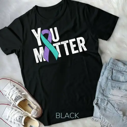 You Matter - Suicide Prevention Teal Purple Awareness Ribbon Unisex T-shirt