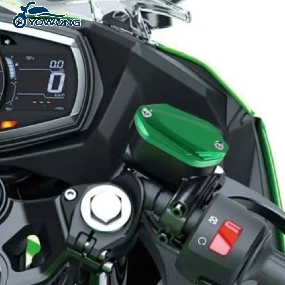 

Motorcycle Accessories For Kawasaki Ninja500 Ninja 500 Z500 SE 2024 2025 Front Rear Brake Fluid Reservoir Engine Oil Filler Cap