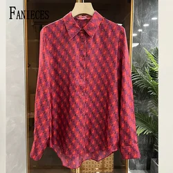 FANIECES S-4XL Blusas De Mujer Women Luxury Blouses Shirts Spring Female Tops French Fashion High Quality Chic Office Wear 6856