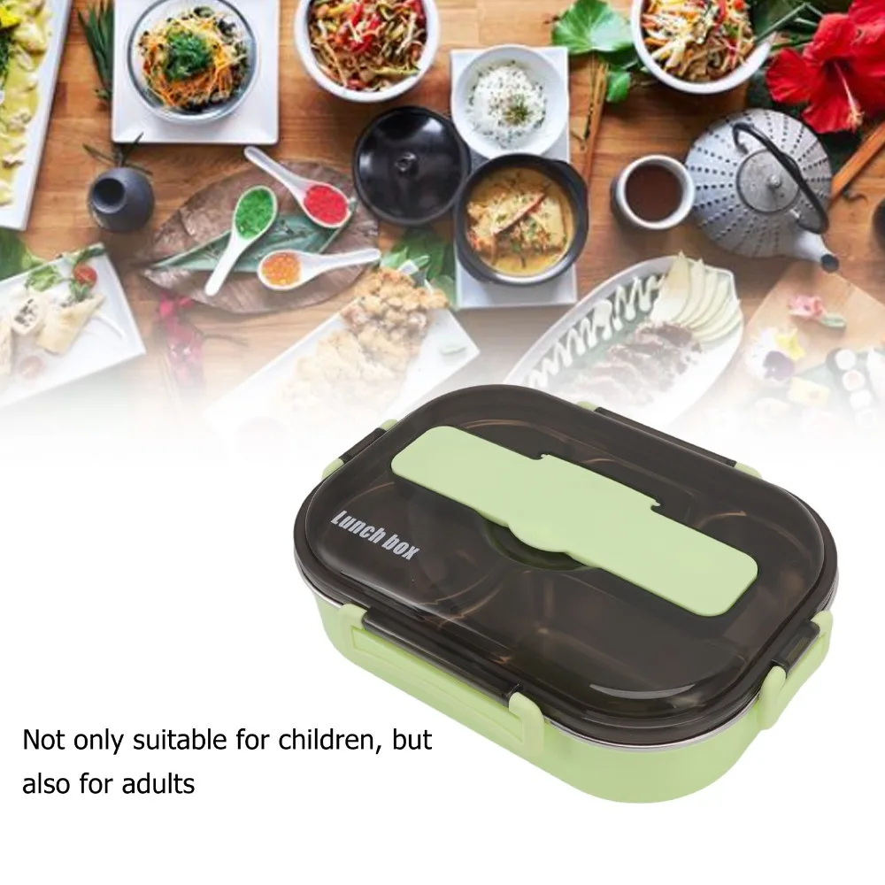 Practical 304 Stainless Steel Lunch Storage Container 5 Compartment 2000ml Thermal Lunch Box Compartment Lunch Box For Office