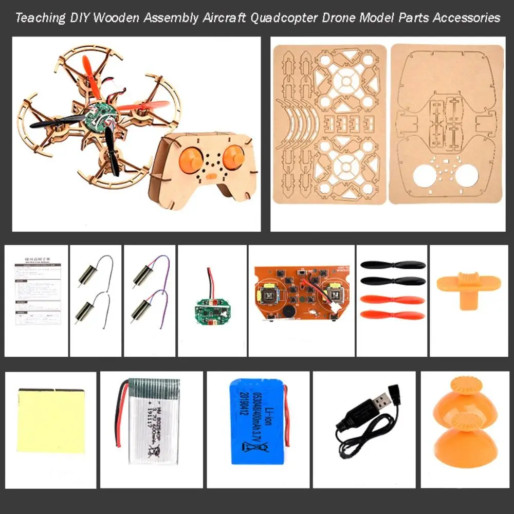 

DIY Teaching Assembly Aircraft Multistyles Wooden Aircraft Quadcopter Model Aircraft Parts
