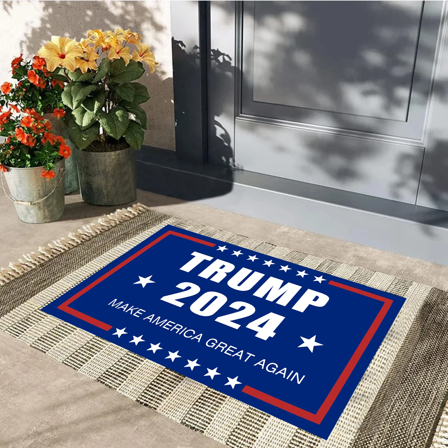 

Trump 2024 Mat US Entrance Mat Winning American Flag Door Mat ,Non-Slip Rubber Make America Great Again Doormat