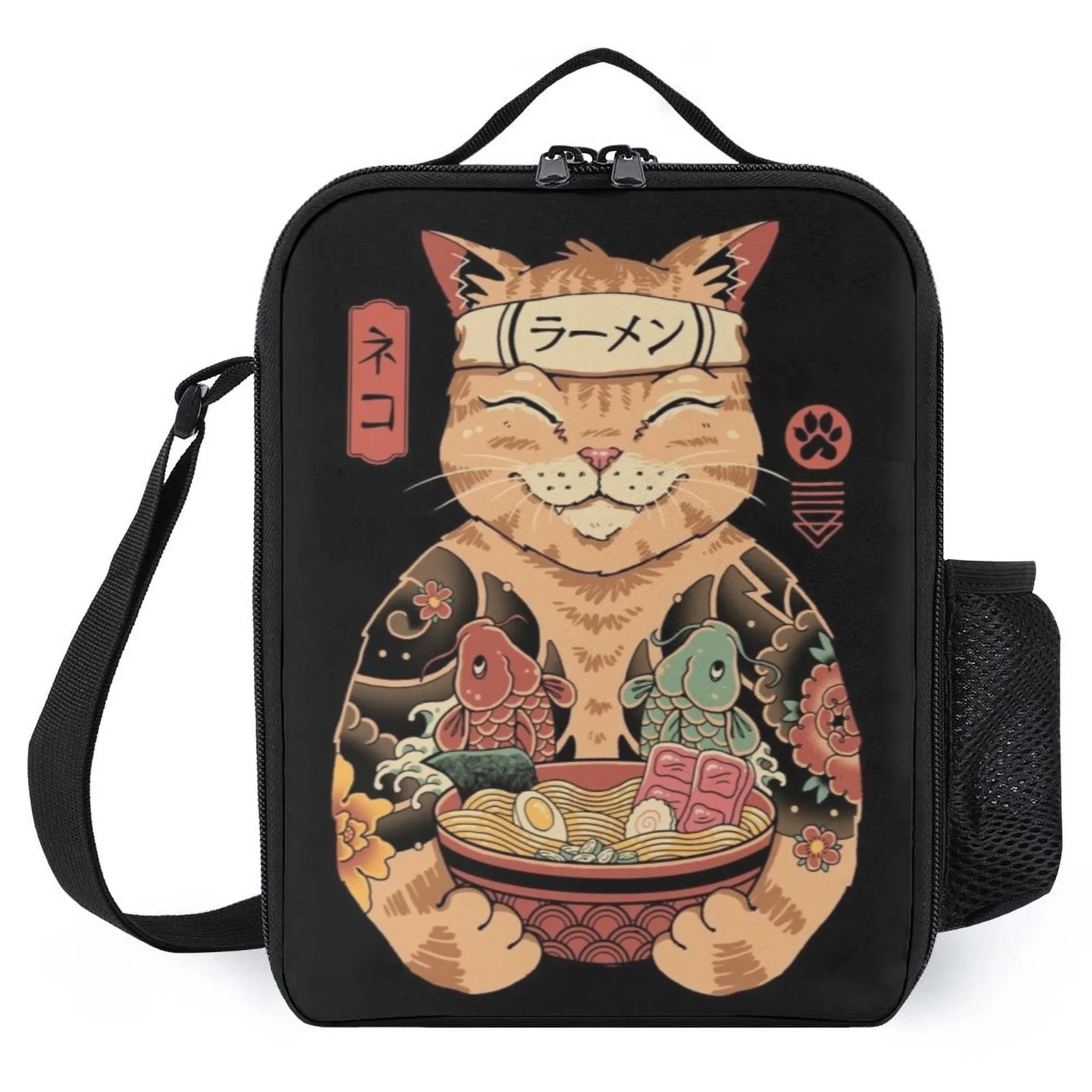 

Catana Ramen Сумка для холодного хранения Сумка для обеда с принтом и изоляцией-холодильником Изолированная сумка-холодильник Изоляционная сумка для ланча