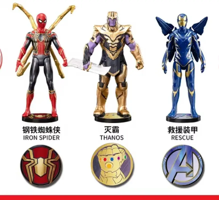 Genuine Marvel Avengers Endgame 10pcs 4-inch Action Figure Set Iron Man Spider-Man Thanos Limited Commemorative Gift Edition