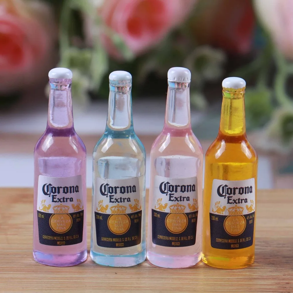 3pcs Simulation Wine Bottle Model Mini Miniature Beer Miniature Beer Bottle Resin Cute Mini Wine Bottle Accessories