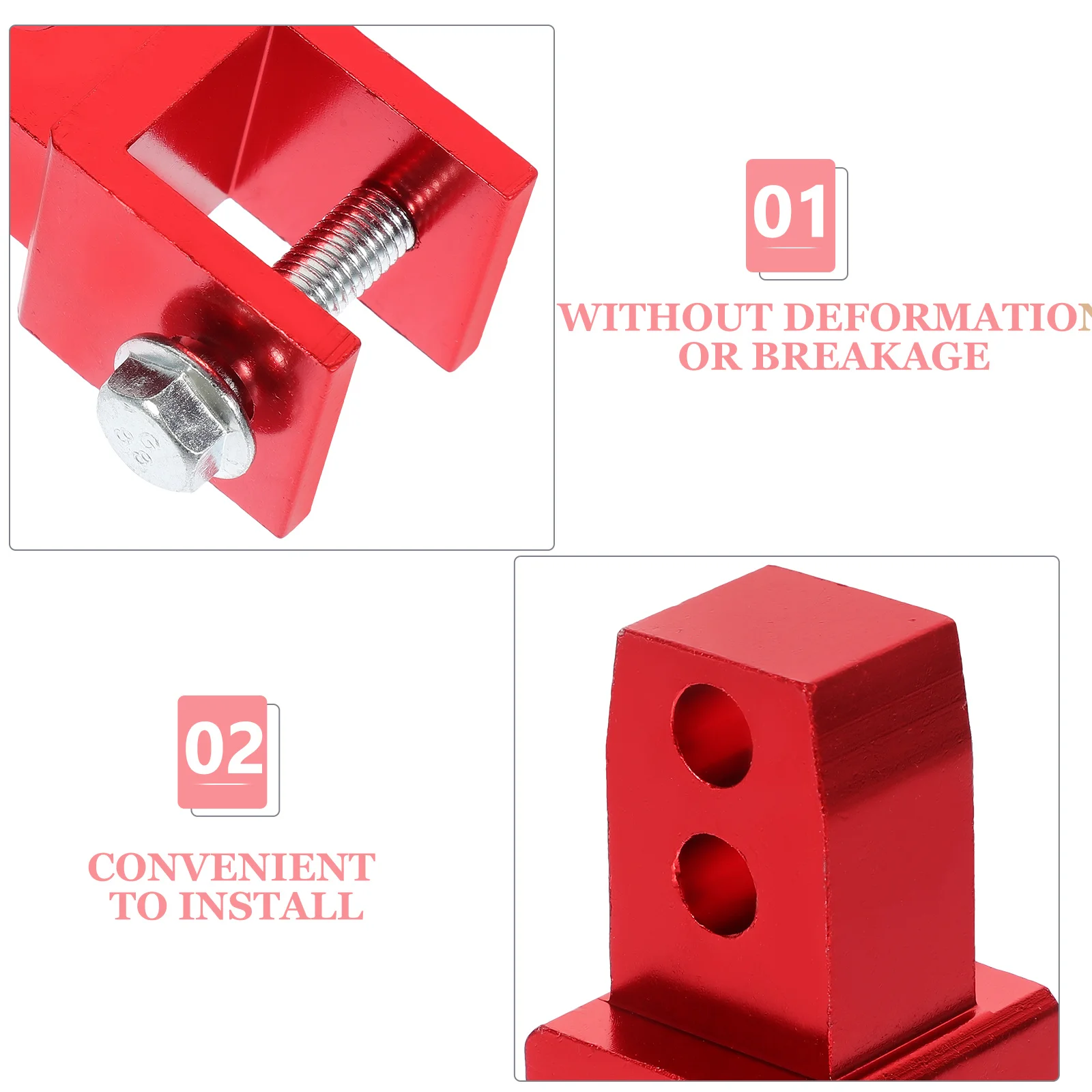 

2 Pcs Motorcycle Shocks Absorbers Metal Booster Rear Risers Red Heightening Device