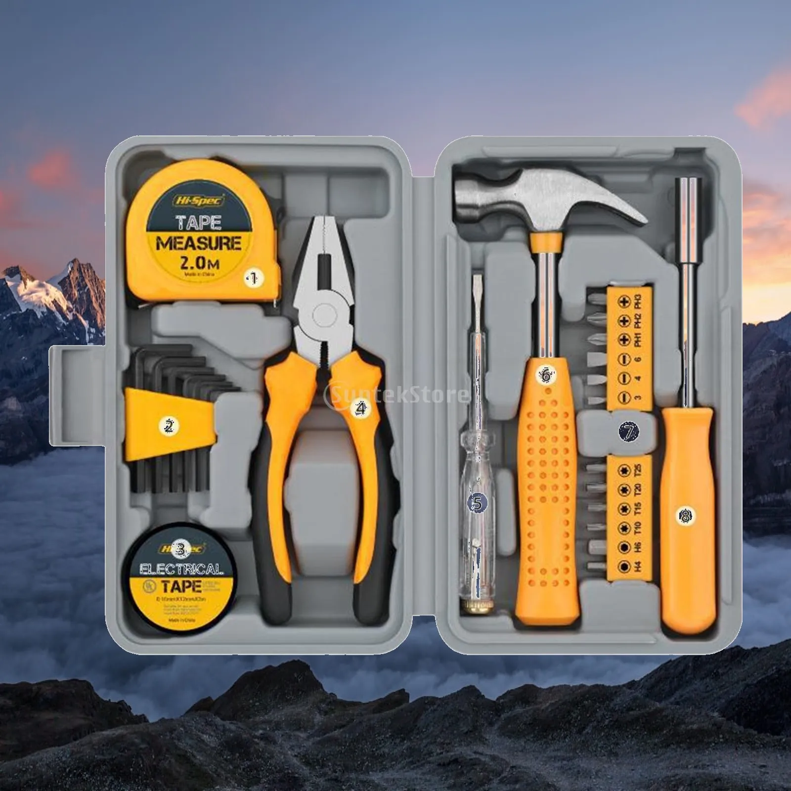 24Pcs Household Tool Set for Mechanical Versatile Home Repair Hand Tool Set