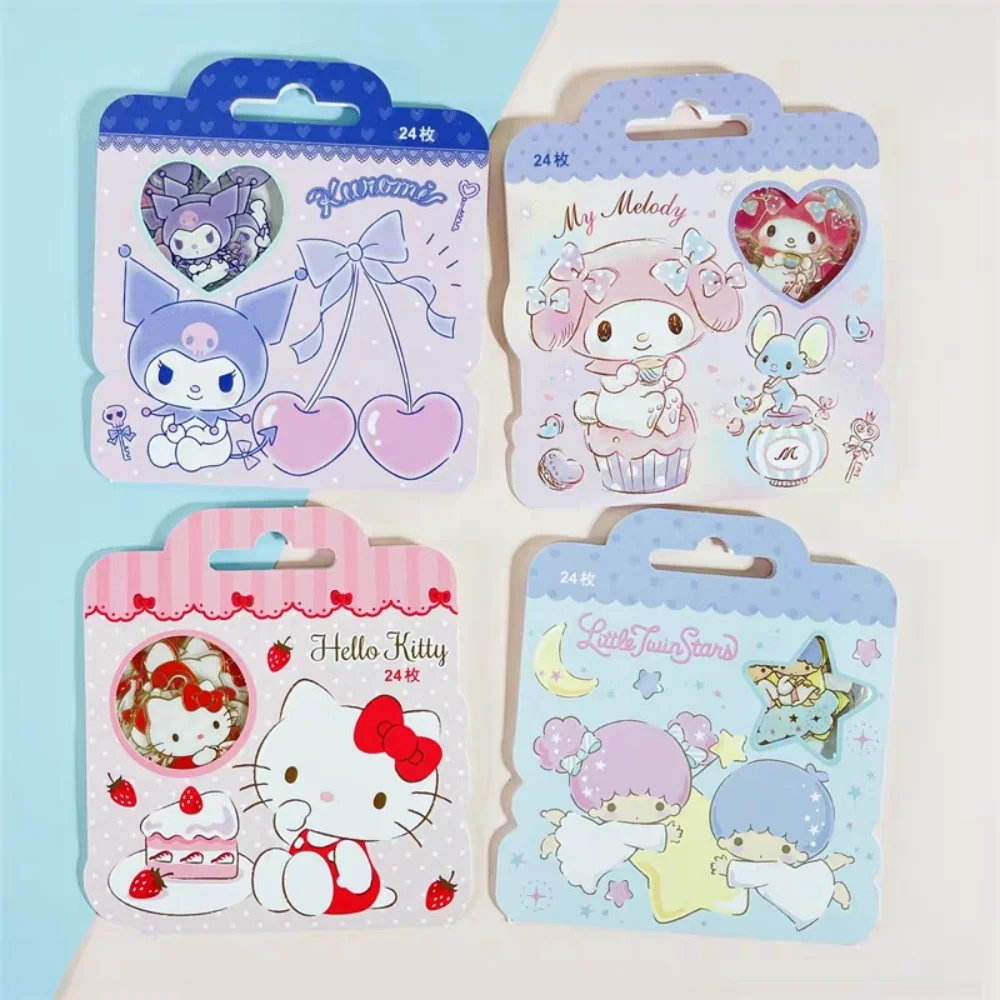 Oryginalne naklejki z kreskówek Sanrio Hello Kitty Kuromi Melody, zabawki-naklejki na rowery, telefony, laptopy, dekoracje na telefon, naklejki, prezenty dla dziewczynek