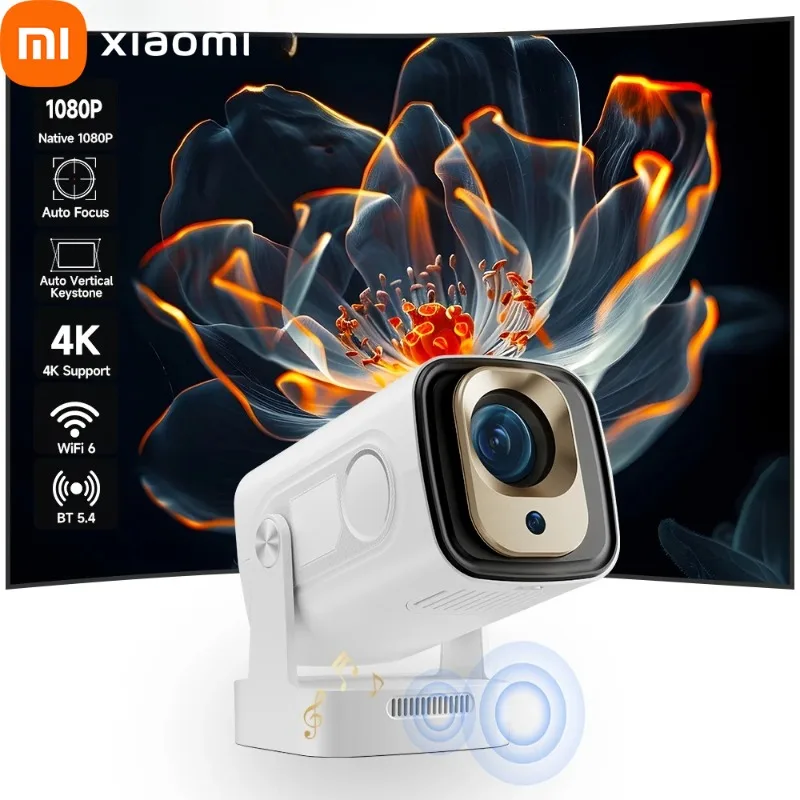 Xiaomi Android 11 Projector 4K Native 1080P Auto Focus Native 330ANSI Dual Wifi BT5.4 Air Mouse Voice Home Outdoor  Projector