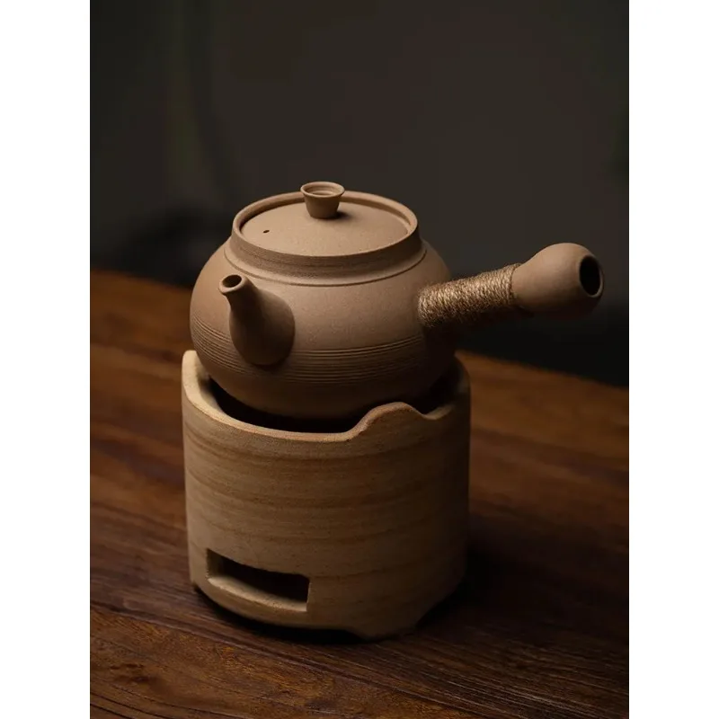 Teaware Ceramic tea pot Portable tea kettle Side handle Teapot Induction cooker charcoal fire universal Stove boiled tea infuser