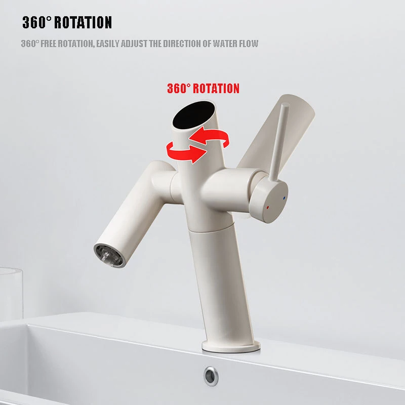 

New fashionable Hot And Cold Dual-Purpose All-copper Faucet For Bathroom Washbasin Mechanical Arm Faucet