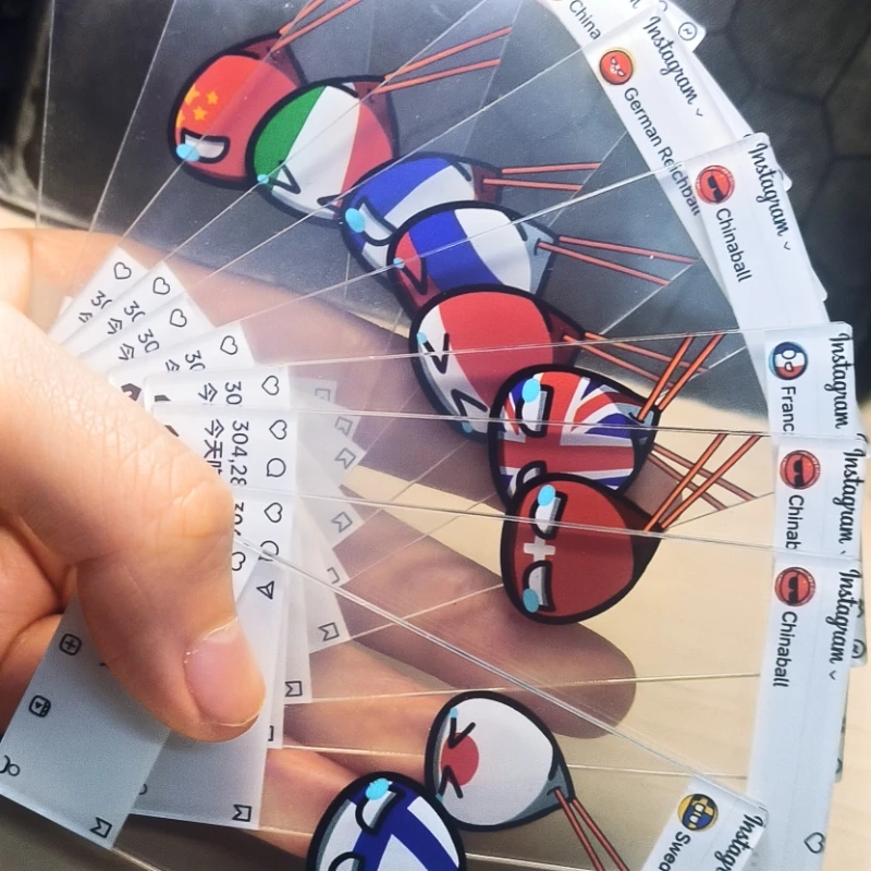 Countryballs Acrylic Card Doll Japan Poland Russia UK France Germany USA China Italy Ball Figure Polandball Cosplay Toy Gift