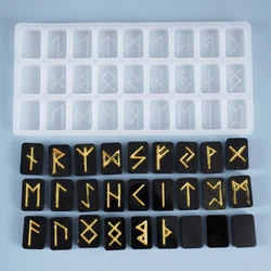 A52E Symbol Rune Words Resin Casting Charm Mold Handmade Jewelry Pendants Casting Mold DIY Crafts Casting Silicone Mould
