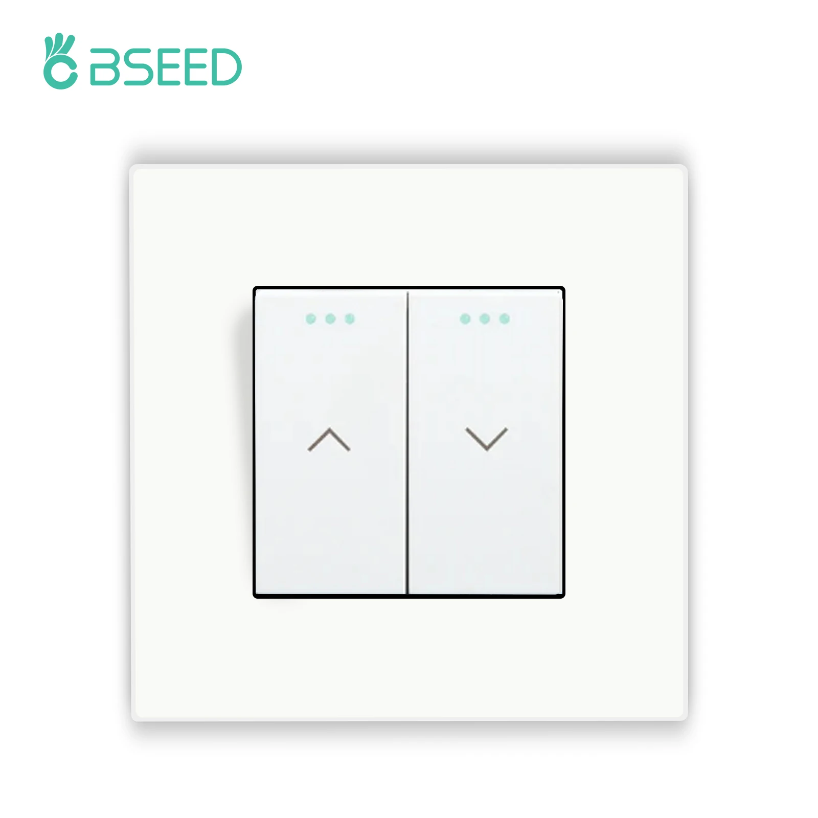 BSEED Mechanical Button Switch Electric Curtain Switch Plastic Frame for Blind Curtain White/Black/Gray/Gold Reset Switch