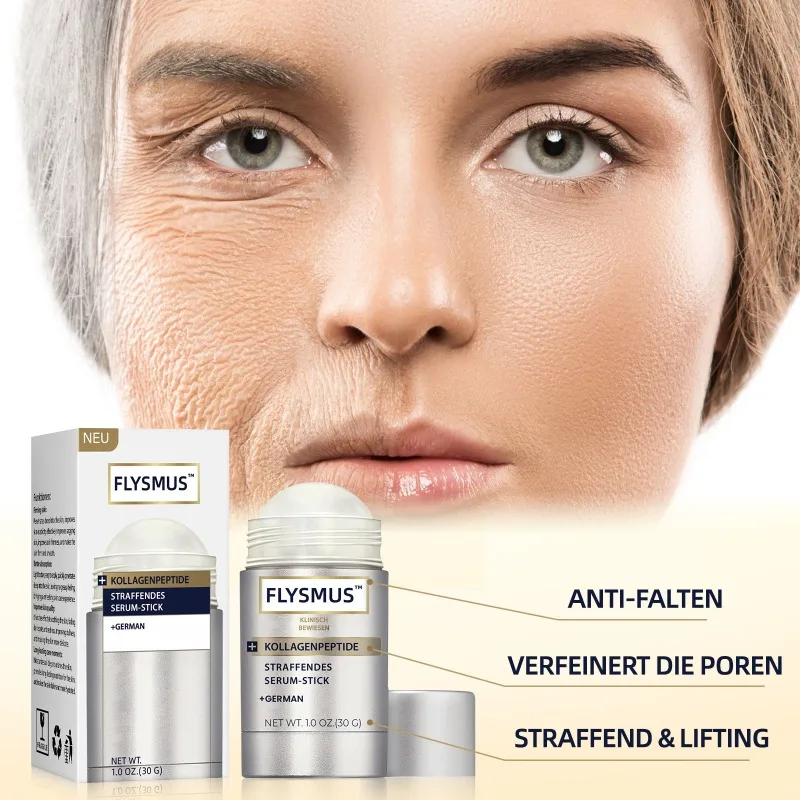 Сыворотка для лица Flysmus Collagen Peptide — смесь пептидов премиум-класса для укрепления кожи и уменьшения морщин, 30 г палочки