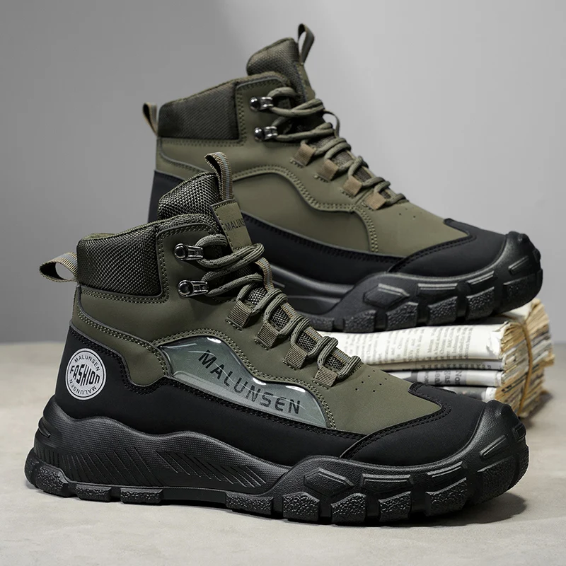 

Flat Sole Ankle Boots Breathable Shoes Autumn Hot Selling Mens Casual Sneakers Shorts Booties Pu Leather Anti Slip Male Footwear