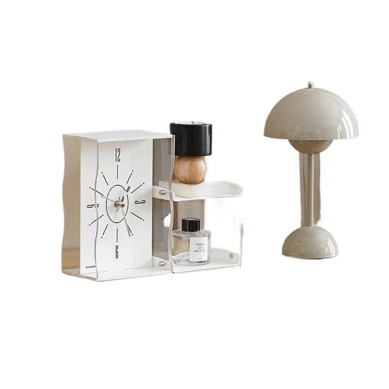 

Entrance ornament clock storage rack desktop clock creative decoration