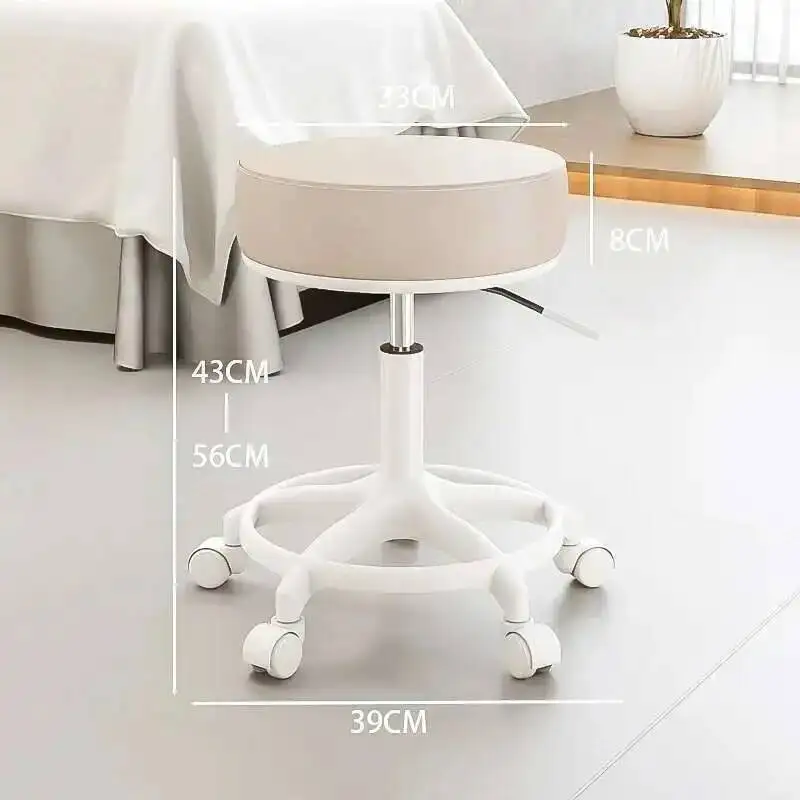 كرسي صالون كراسي مصفف الشعر غرفة المعيشة عجلات دوارة مسمار الدورية المهنية تصفيف الشعر صالون الحلاقة Cadeira De Barbeiro #3