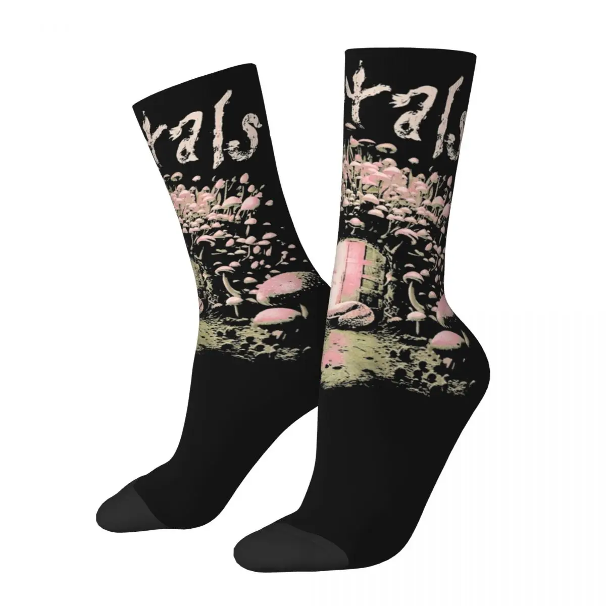 Harajuku Mushroom Door Melanie Martinez Soccer Socks Polyester Long Socks for Women Men Non-slip