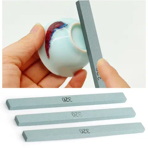 Keramikverktyg Poleringssten Liten Grovslipning Keramisk Brynesten Keramisk Botten Klibbig Glasyr Polering Slipverktyg 10 best sales texturerade konstverktyg - №6