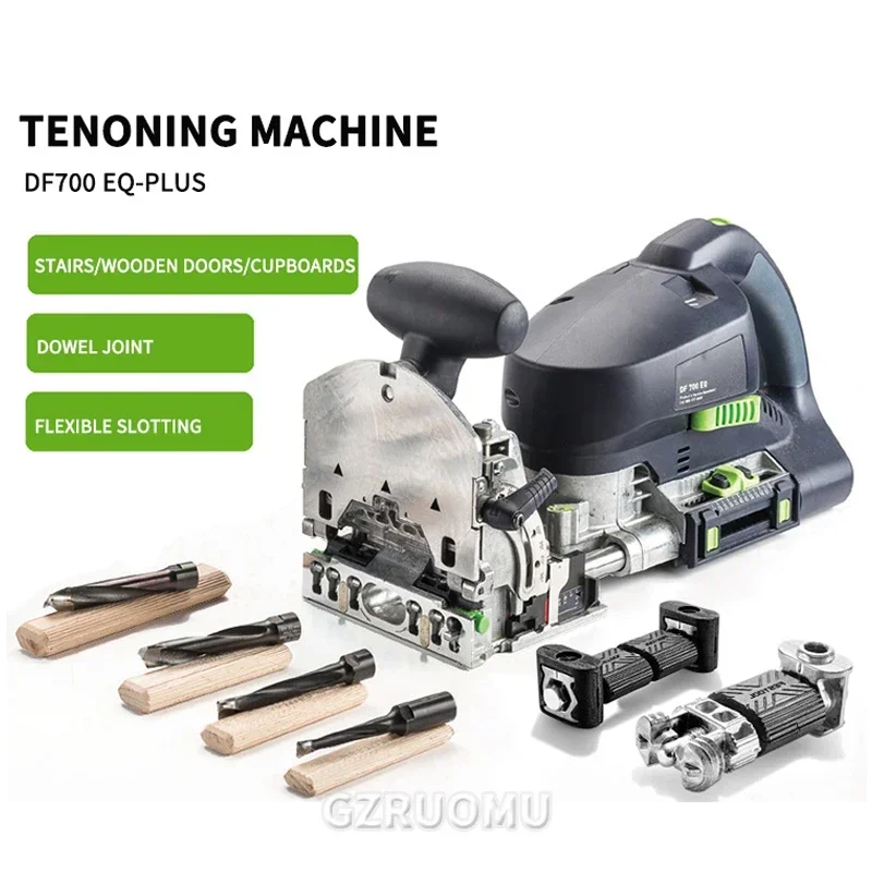 DF700 EQ-plus Portable Oblique Hole 3-slot Slotting Machine Furniture Connector Wood Biscuit Joiner Woodworking Tenoning Machine