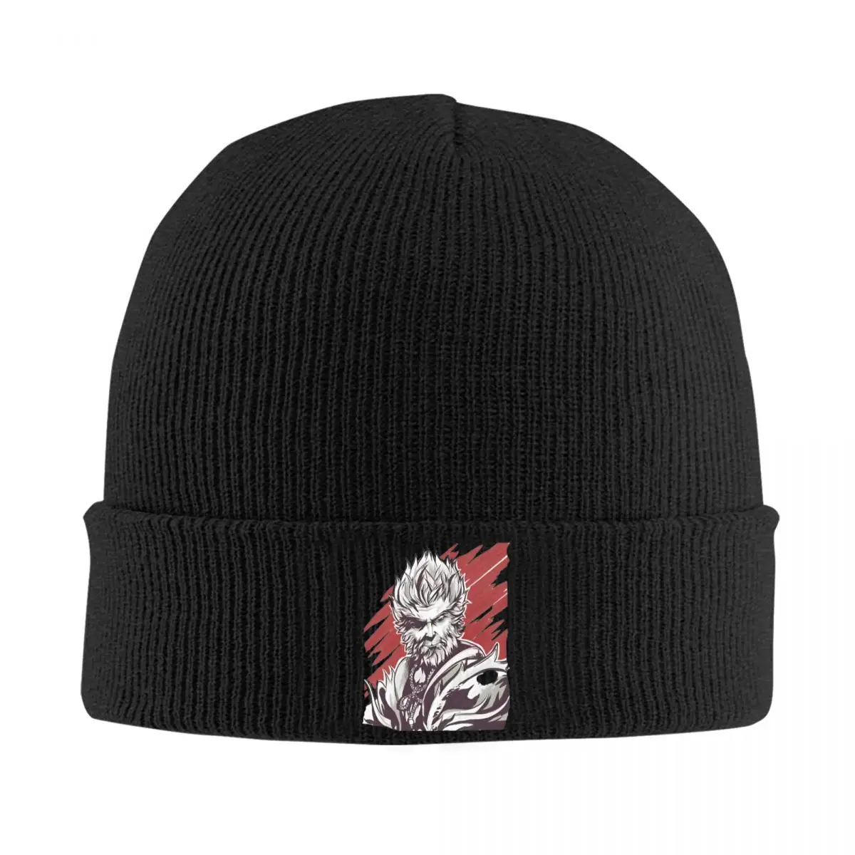 Gorros de personajes de Wukong Fanart del mito negro, gorro de punto Kpop, gorros cálidos Unisex para adultos, gorros geniales de invierno, regalo de cumpleaños