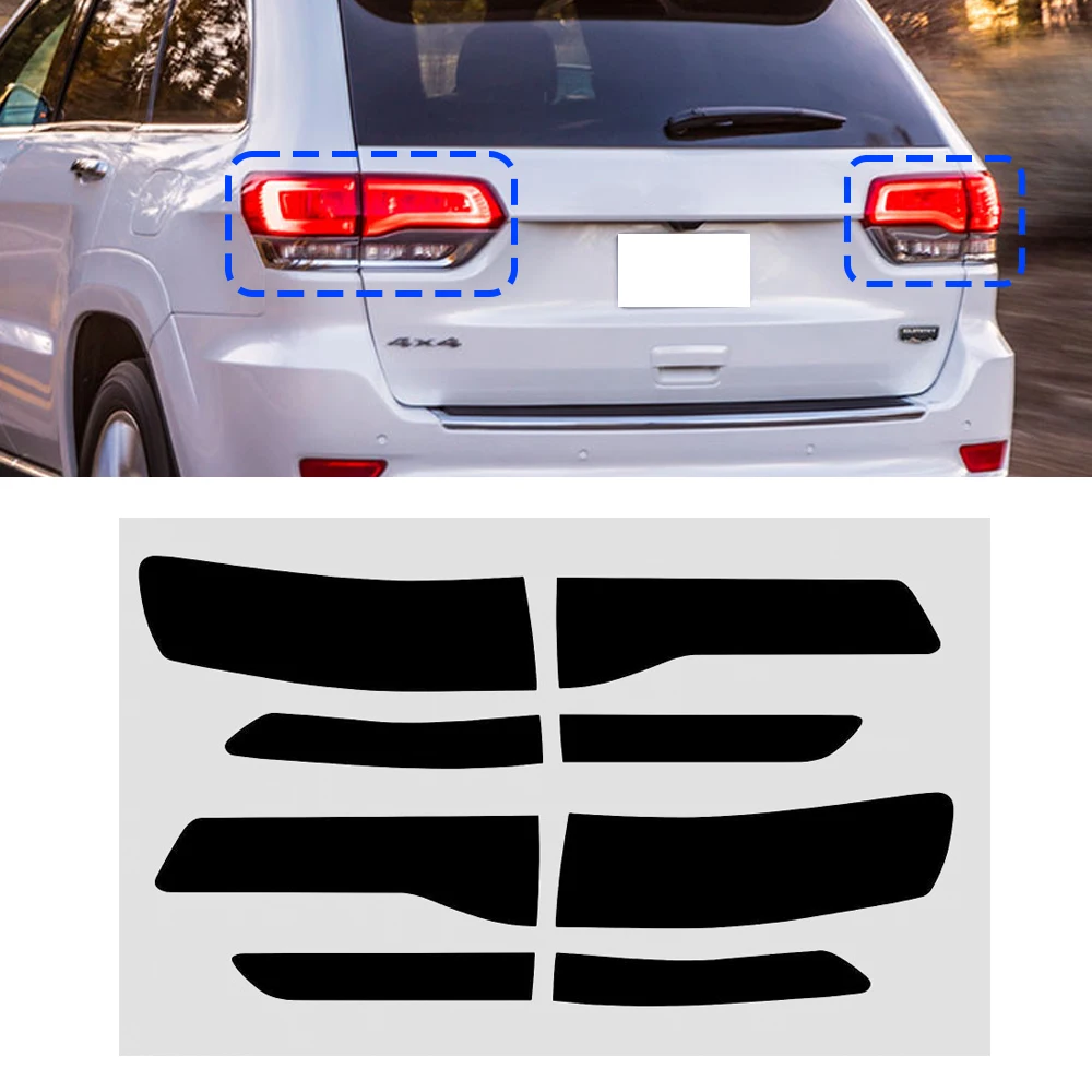 

8 шт. задний фонарь, тонировочная накладка, виниловая наклейка для Jeep Grand Cherokee 2014-2019, автомобильные аксессуары, крышка