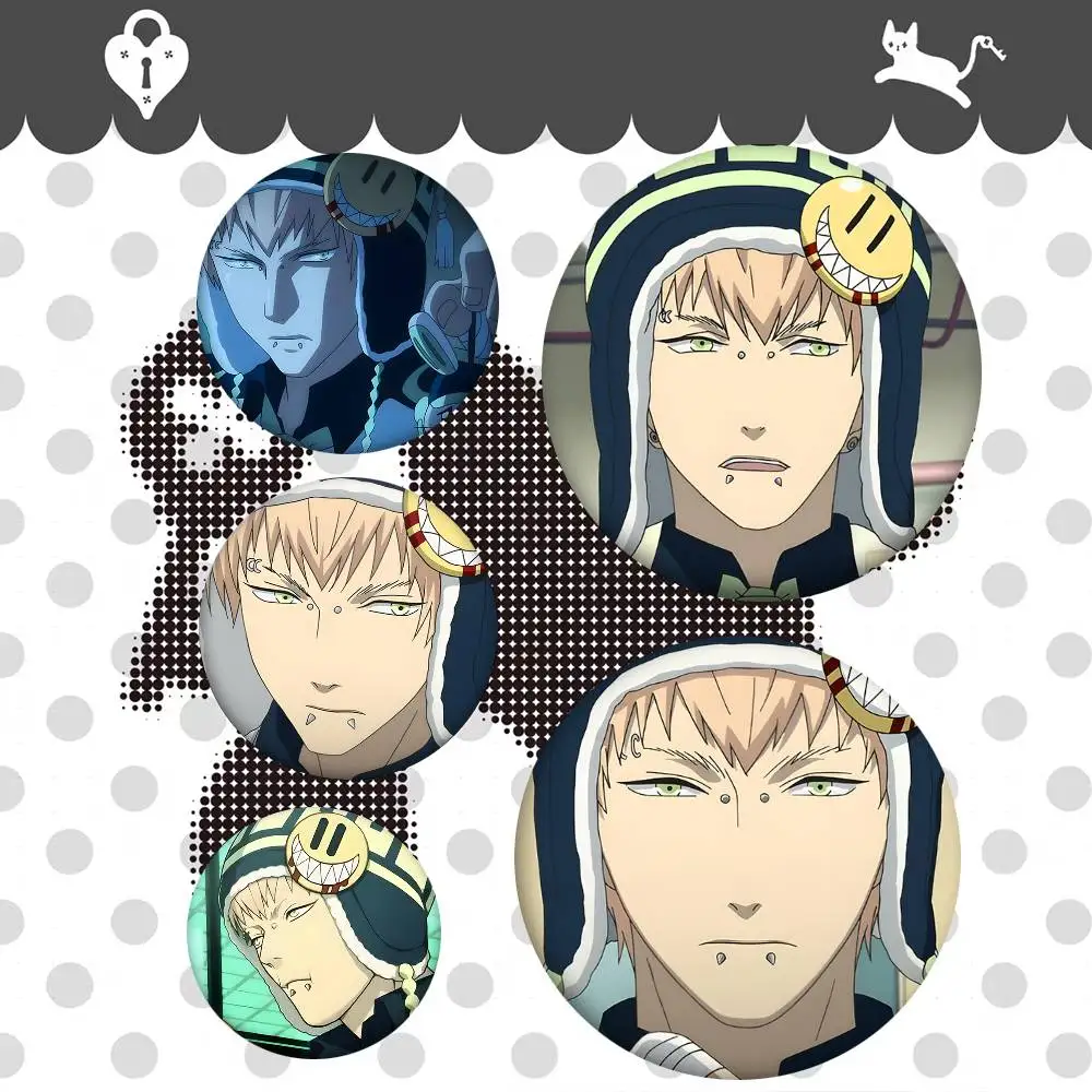 1pc Noiz Game D-DRAMAtical Murder Cartoon Style Badge Brooches On Backpack Decoration Round Enamel Pins For Accessorys