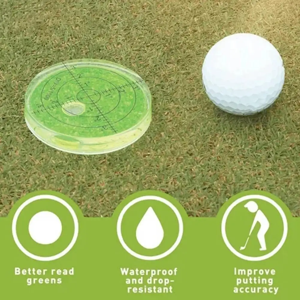 Golf Green Reader Pro Level Bubble High Precision Convenient Clear Scale Acrylic Golf Ball Marker Round Bubble Level Home Supply