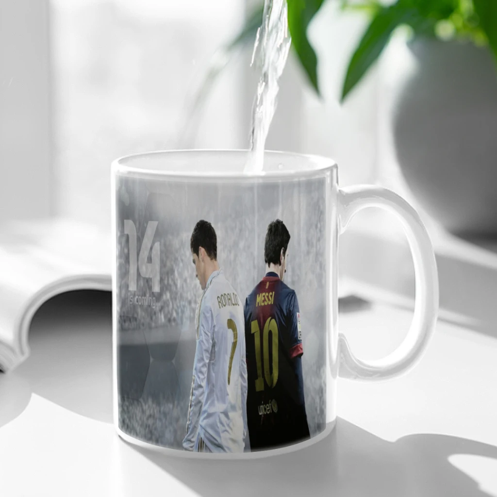 M-Messi Football Star Coffee Mug Wrap, 11oz Sublimation Ceramic Tea Cup,Beer Mugs,Milk Cups Surprised Gift For KIDS