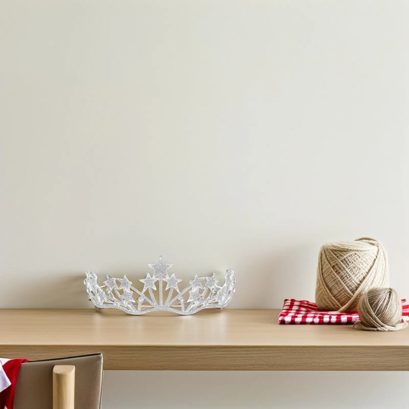 

Elegant Rhinestone Crown Bridal Wedding Headdress Star Shaped Hair Band for Bride Bridesmaid Prom Party Accessory