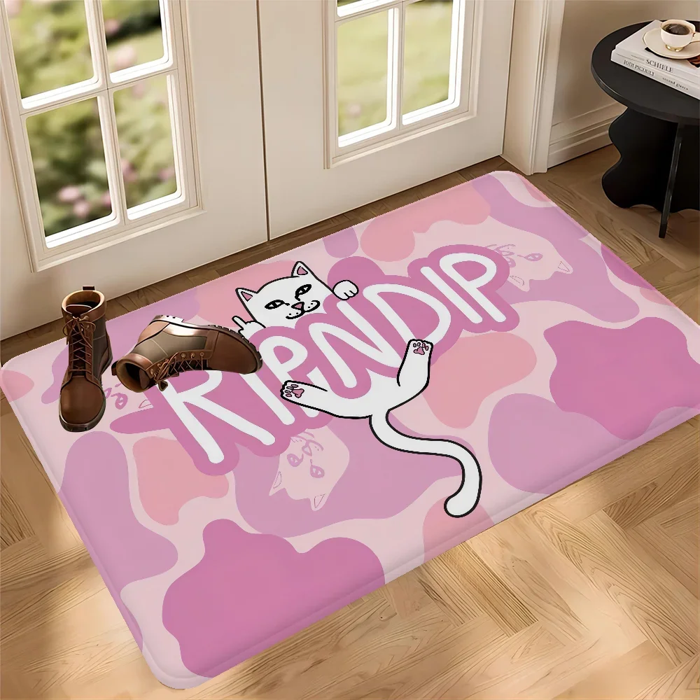 Cat R-Ripndips Entrance Door Mat Nordic Style Bedroom Living Room Doormat Home Balcony Anti-Slip Modern Home Decor