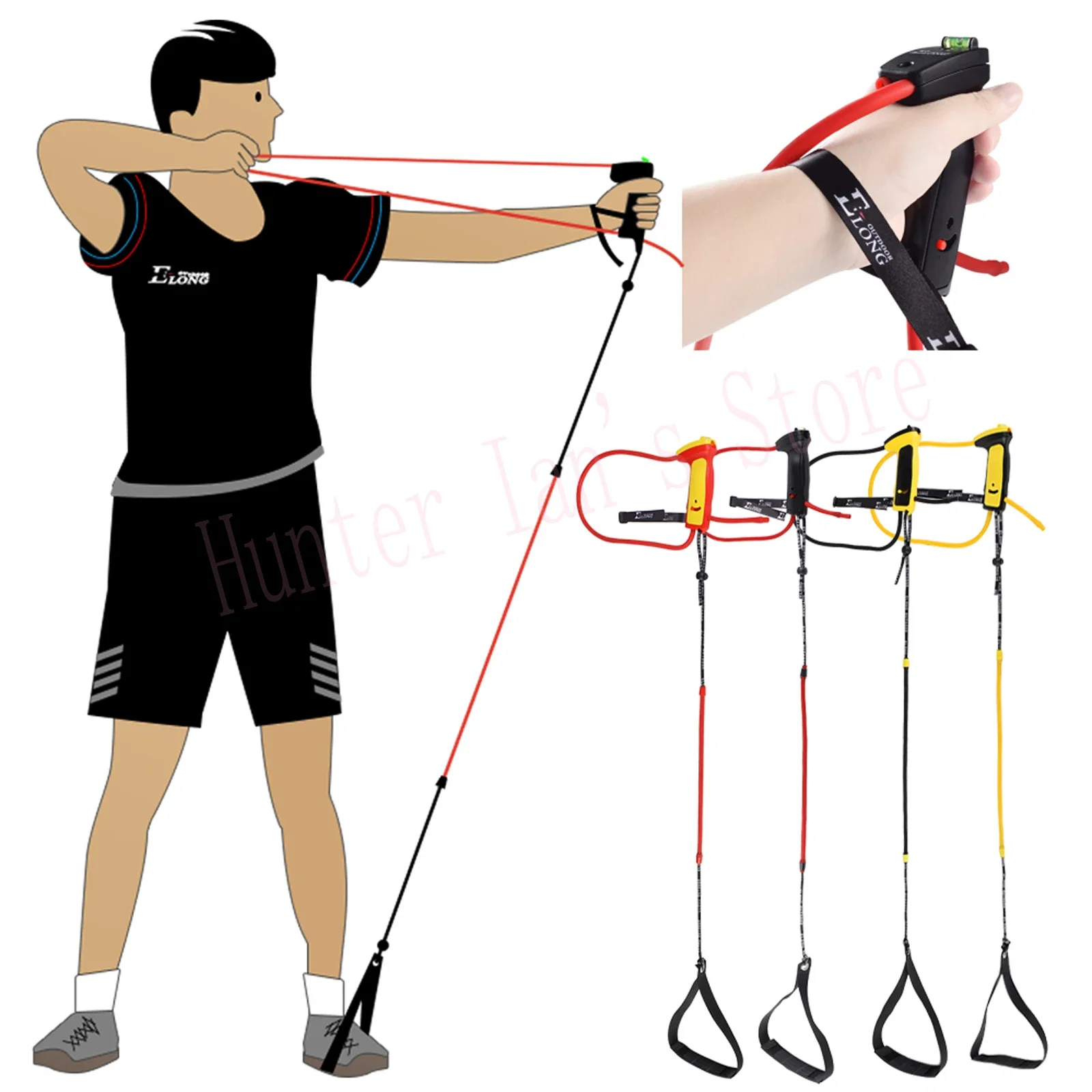 Archery Training Device Arm Extensor Exerciser Strength Resistance Bands for Archery Skill Training  Pull Bow Workout Equipment