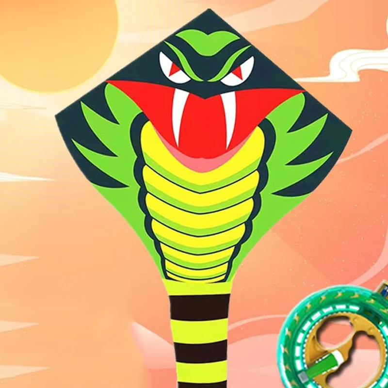 Groene Slangvlieger 2025, Nieuwjaar van de Slang, gemakkelijk te vliegen, grote draagbare cartoonvlieger voor ouder-kind buitensportspeelgoed