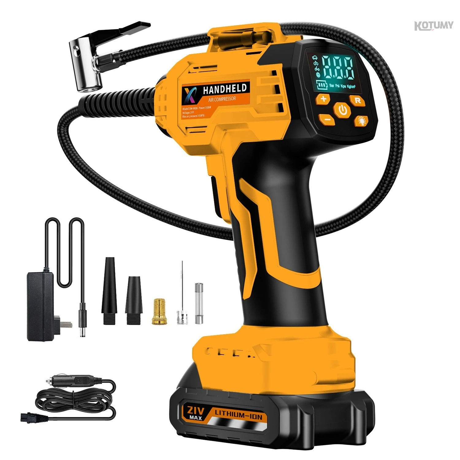 

Portable High Power Wireless Air Compressor Handheld Inflator