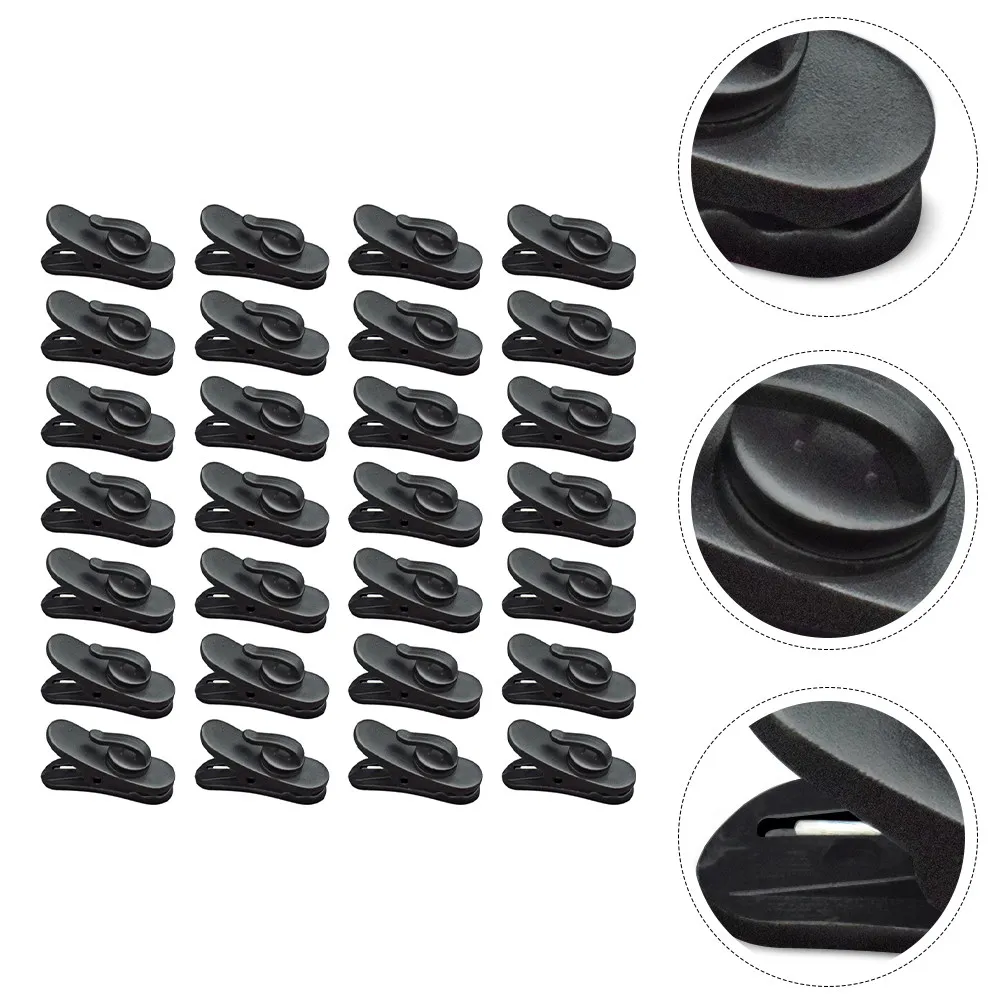 100Pcs Easy Install Rotating Headset Holder Plastic Earphone Wire Organizer Flexible Cord Clamp for Vertical Horizontal Surfaces
