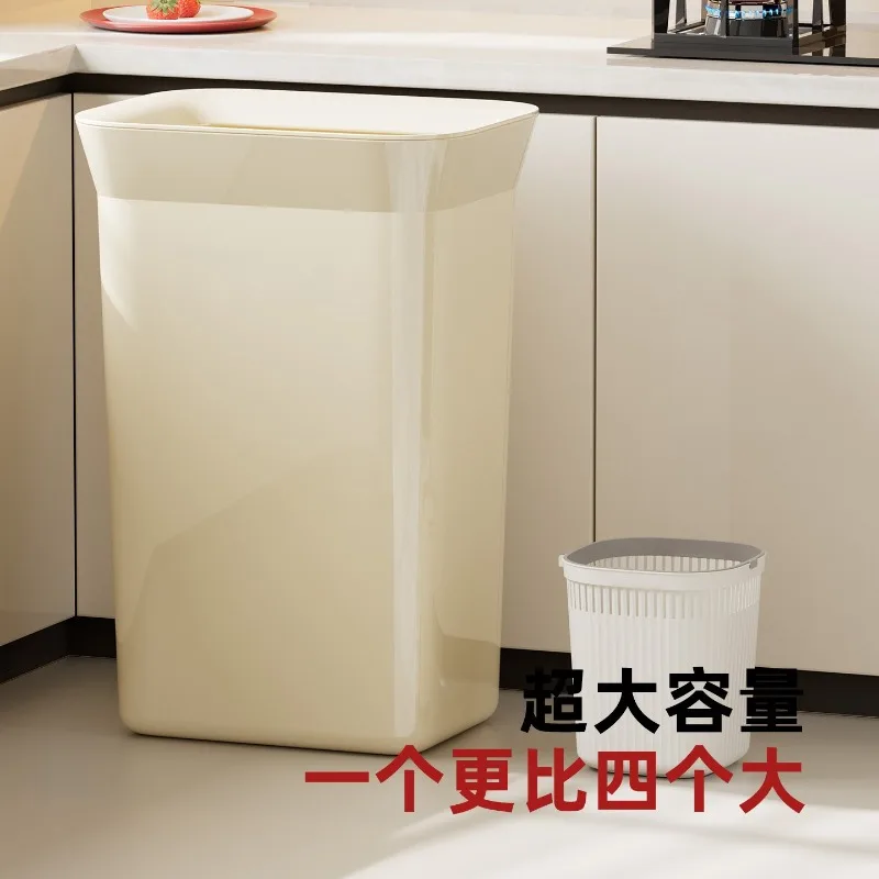Low-profile trash cans, large-capacity high-end household trash cans for the kitchen, and gap-mounted wheeled trash cans