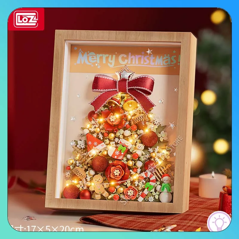 

Строительные блоки LOZ, рождественский подарок, украшение, фоторамка со световой сборкой, строительные блоки для мальчиков и девочек, подарок